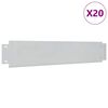 vidaXL Havekanter 20 stk. 100 x 20 cm Galvaniseret st&aring;l S&oslash;lv