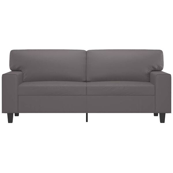 vidaXL 2-personers sofa 140 cm kunstl&aelig;der gr&aring;