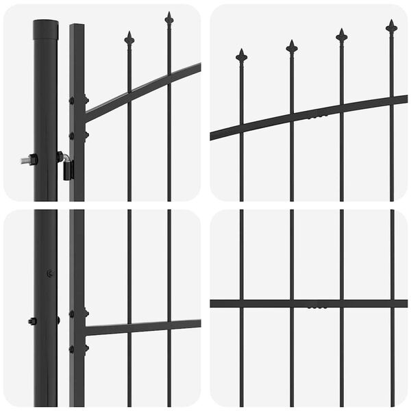 vidaXL Haveport Sort 195 x 500 cm