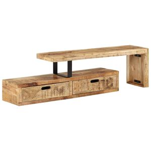 vidaXL TV-bord (118-200) x 30 x 40 cm massivt tr&aelig; mango