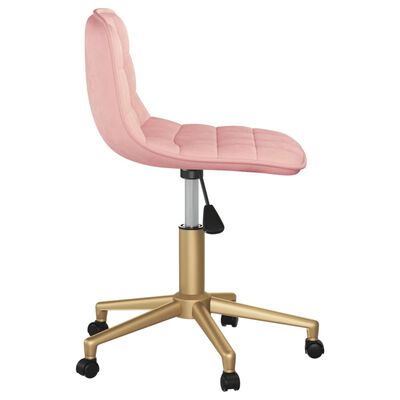 vidaXL Drejelig spisebordsstol 4 stk. fløjl lyserød