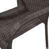 vidaXL stabelbare havestole 4 stk. polyrattan brun