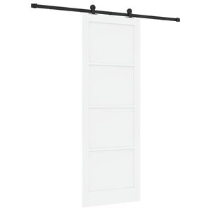 vidaXL Skyded&oslash;r ORKDAL Hvid 83 x 232 cm Massivt fyrretr&aelig;