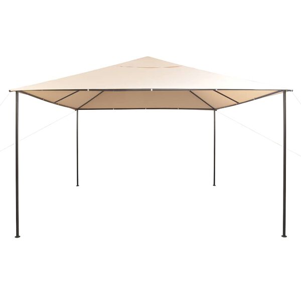 vidaXL pavillon med baldakin 4x4 m st&aring;l beige