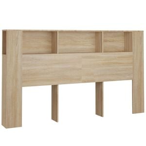 vidaXL sengegavl med opbevaring 180x18,5x104,5 cm sonoma-eg