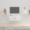 vidaXL v&aelig;gh&aelig;ngte tv-skabe 2 stk. 40x34,5x40 cm hvid h&oslash;jglans