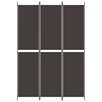 vidaXL 3-panels rumdeler 150x220 cm stof brun