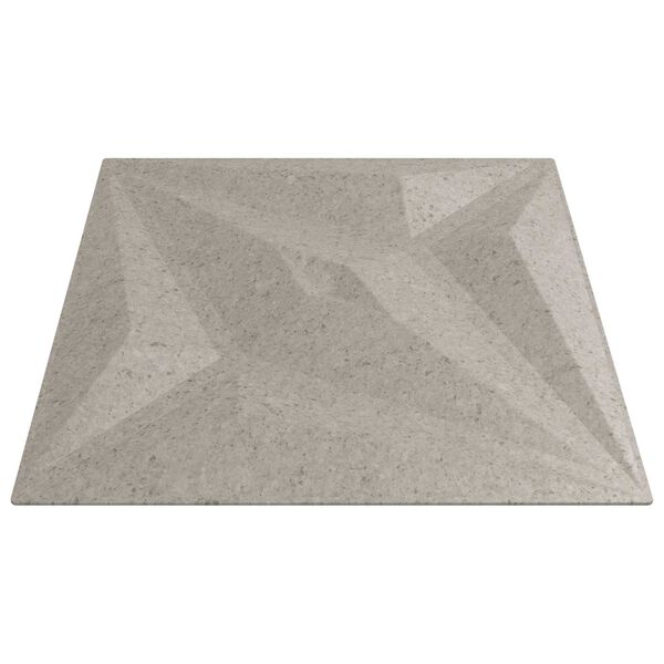vidaXL V&aelig;gpaneler Stjerne 12 pcs Star Beton 50 x 50 cm XPS Skum