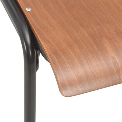 vidaXL spisebordsstole 6 stk. krydsfinér brun