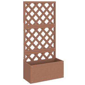vidaXL espalier med plantekasse 65x33x135 cm WPC brun