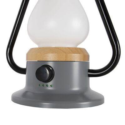 Bo-Camp LED-bordlampe Woolton grå og brun