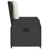 vidaXL havestole 2 stk. med lænefunktion polyrattan sort