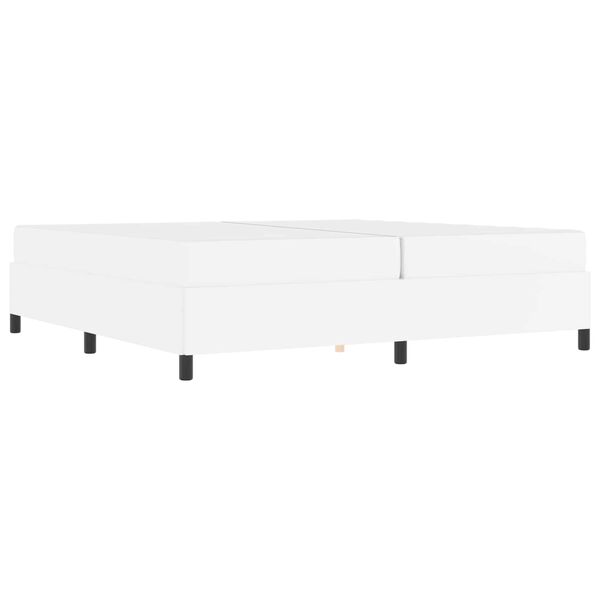 vidaXL Sengestel med madras Hvid 200 x 200 cm Stof