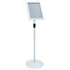 vidaXL Pedestal Plakatstand S&oslash;lv 33 x 33 x 126 cm PVC og St&aring;l