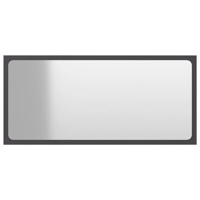 vidaXL badeværelsesspejl 80x1,5x37 cm spånplade grå