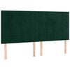vidaXL sengegavl m&oslash;rkegr&oslash;n 180x5x118/128 cm fl&oslash;jl