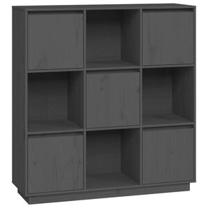 vidaXL h&oslash;jskab 110,5x35x117 cm massivt fyrretr&aelig; gr&aring;