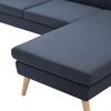 vidaXL L-formet sofa stofbeklædning 186 x 136 x 79 cm mørkegrå