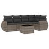 vidaXL sofas&aelig;t til haven 6 dele med hynder polyrattan gr&aring;
