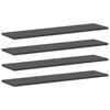 vidaXL boghylder 4 stk. 80x20x1,5 cm konstrueret træ grå