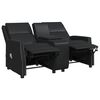 vidaXL 2-personers massagestol m. kopholder kunstlæder sort