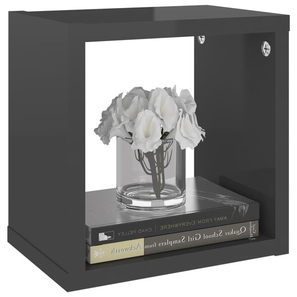 vidaXL v&aelig;ghylder 4 stk. 22x15x22 cm kubeformet gr&aring; h&oslash;jglans