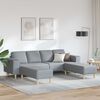 vidaXL Stue Sofa 3 pcs Lysegr&aring; Polyester