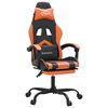 vidaXL drejelig gamingstol med fodst&oslash;tte kunstl&aelig;der sort og orange