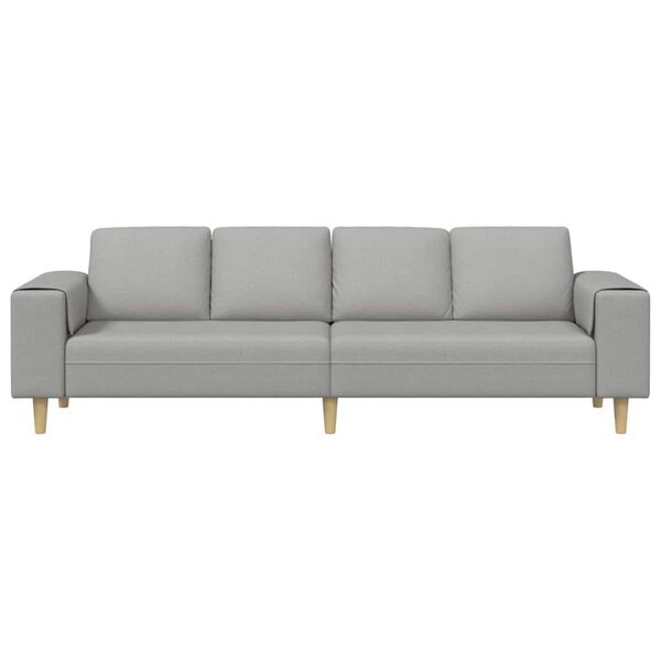 vidaXL Stue Sofa Skygr&aring; 250 x 77 x 76 cm Polyester