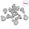 vidaXL L&aring;seskrue Ensfarvet 12 pcs S&oslash;lv M6 x 12 mm St&aring;l