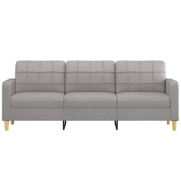 vidaXL 3-personers sofa 210 cm stof lysegr&aring;