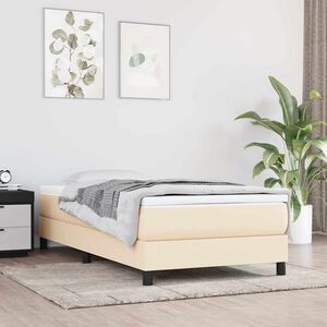 vidaXL springmadras med pocketfjedre medium 80x200x20 cm stof cremefarvet