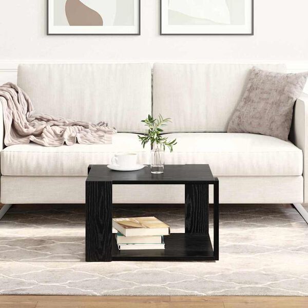 vidaXL Sofabord Sort eg 51,5 x 51,5 x 30 cm Konstrueret tr&aelig;