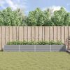 vidaXL Plantekasse Lysegr&aring; 195 x 100 x 45 cm Galvaniseret st&aring;l