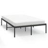 vidaXL sengeramme 135x190 cm metal sort