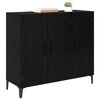 vidaXL Sideboard Sort eg 34 x 90 x 80 cm Konstrueret tr&aelig;
