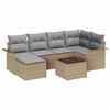 vidaXL Havesofa S&aelig;t 7 stk. Beige polyrattan