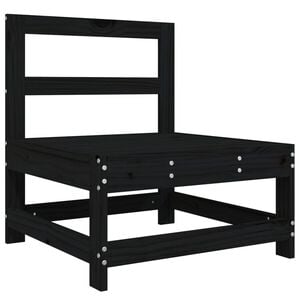 vidaXL midtermodul til havesofa massivt fyrretr&aelig; sort