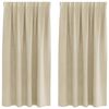 vidaXL M&oslash;rkl&aelig;gningsgardiner 2 pcs Creme 140 x 175 cm Fl&oslash;jl