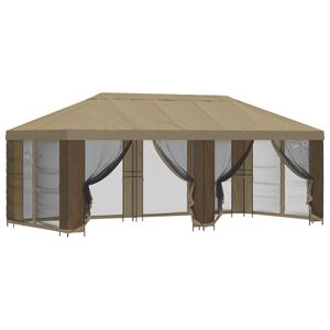 vidaXL Havel&aelig;ger med sidev&aelig;gge 6 x 3 m Beige Polyester og St&aring;l 190 gsm