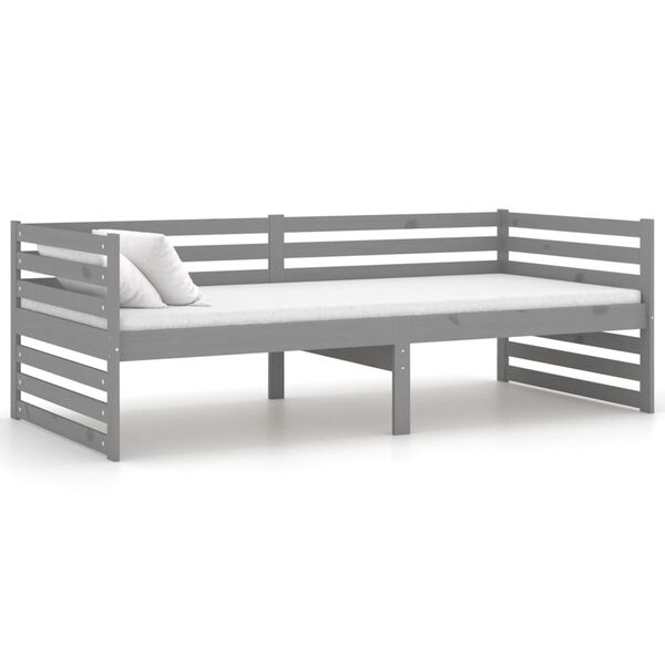 vidaXL daybed 90x200 cm massivt fyrretr&aelig; gr&aring;