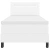 vidaXL Box spring seng med madras Hvid 90 x 190 cm Kunstl&aelig;der
