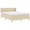 vidaXL Box spring seng med madras Creme 160 x 200 cm Stof