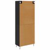 vidaXL Highboard med skuffe Sort eg 69,5 x 34 x 90 cm Konstrueret tr&aelig;