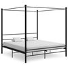 vidaXL sengestel til himmelseng 180x200 cm metal sort