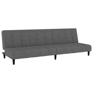 vidaXL 2-personers sovesofa fl&oslash;jl m&oslash;rkegr&aring;