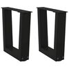 vidaXL sofabordben V-formet 2 stk. sort 40x(30-31,3) cm st&aring;l