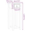 vidaXL Planteholder Hvid 30 x 30 x 73 cm Massiv fyrretr&aelig;