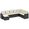 vidaXL sofas&aelig;t til haven 8 dele med hynder polyrattan sort