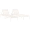 vidaXL liggestole 2 stk. 199,5x60x74 cm massivt fyrretr&aelig; hvid